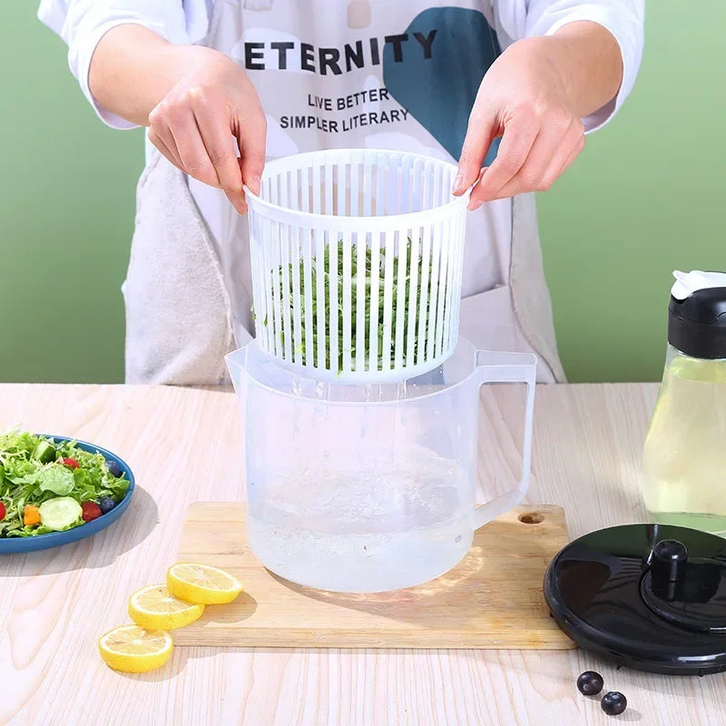 Manual Salad Spinner Vegetable Washer & Dryer, Kitchen Strainer