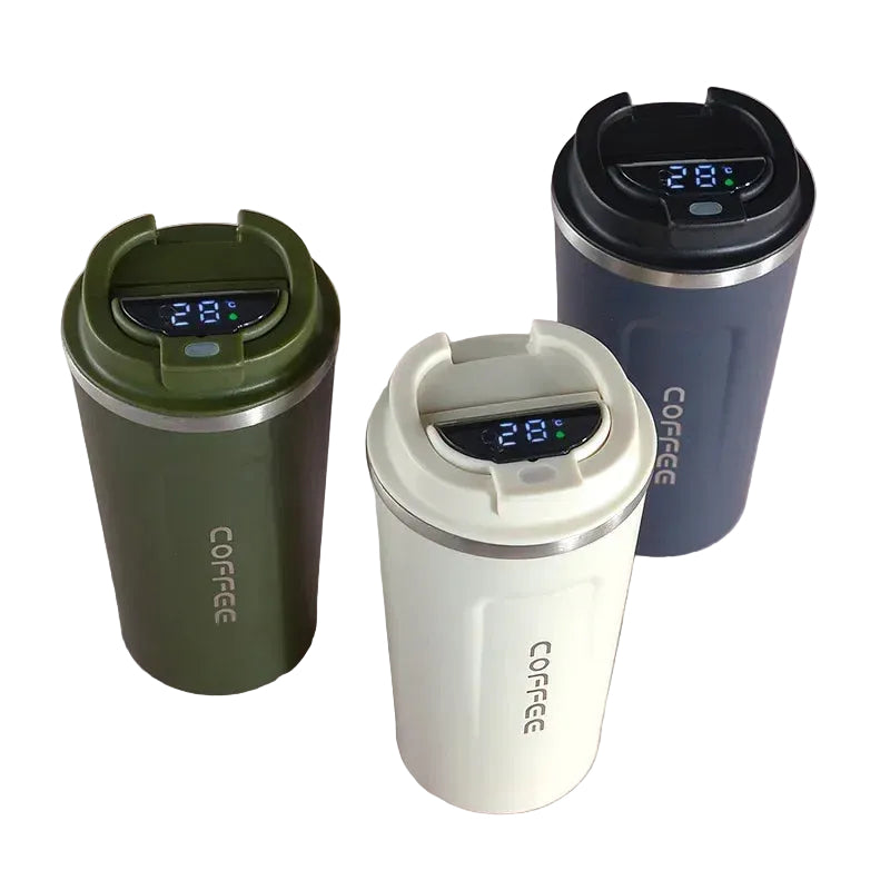 380/510Ml Thermos Coffee Mug Stainless Steel Coffee Cup Temperature Display Vacuum Flask Thermal Tumbler Insulated Water Bottle
