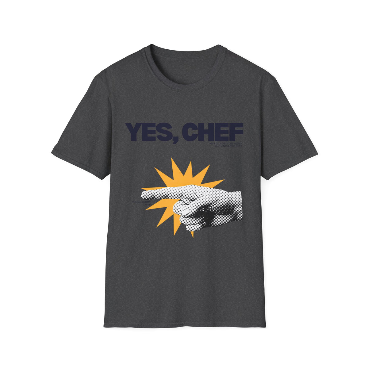 Yummy Tummy Yes Chef Graphic T-Shirt — Multi-color, S-XL