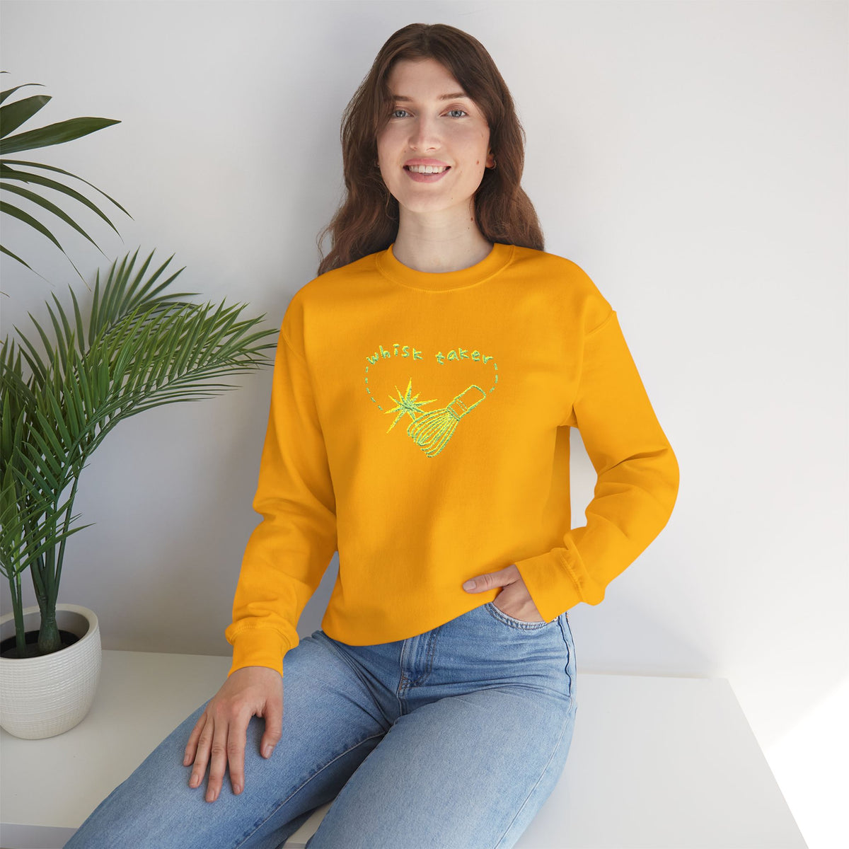 Yummy Tummy Whisk Taker Matcha Crewneck Sweatshirt — 14 Colors, S-5XL