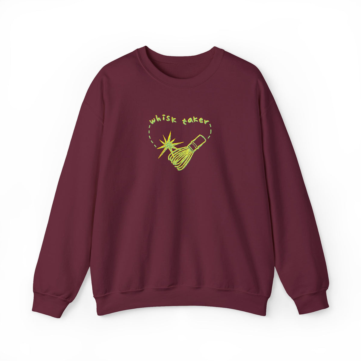 Yummy Tummy Whisk Taker Matcha Crewneck Sweatshirt — 14 Colors, S-5XL