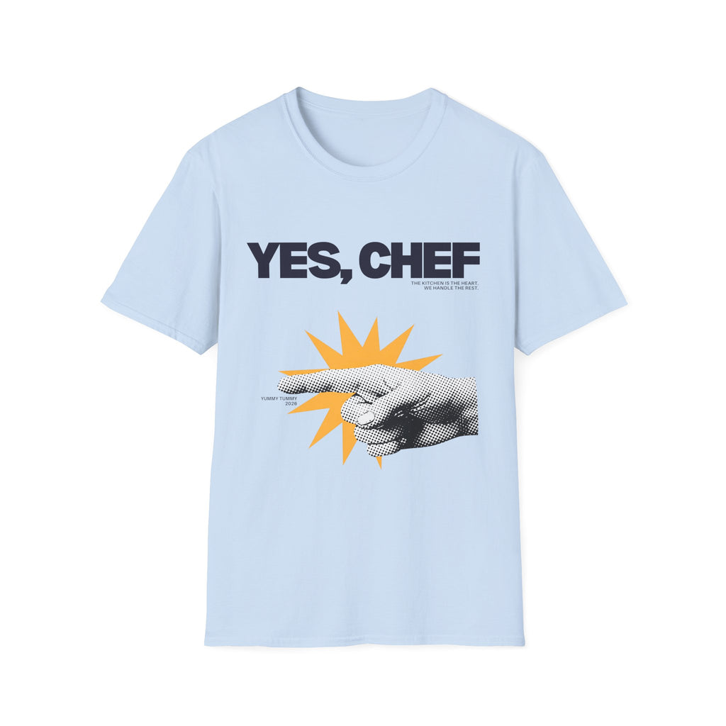 Yummy Tummy Yes Chef Graphic T-Shirt — Multi-color, S-XL