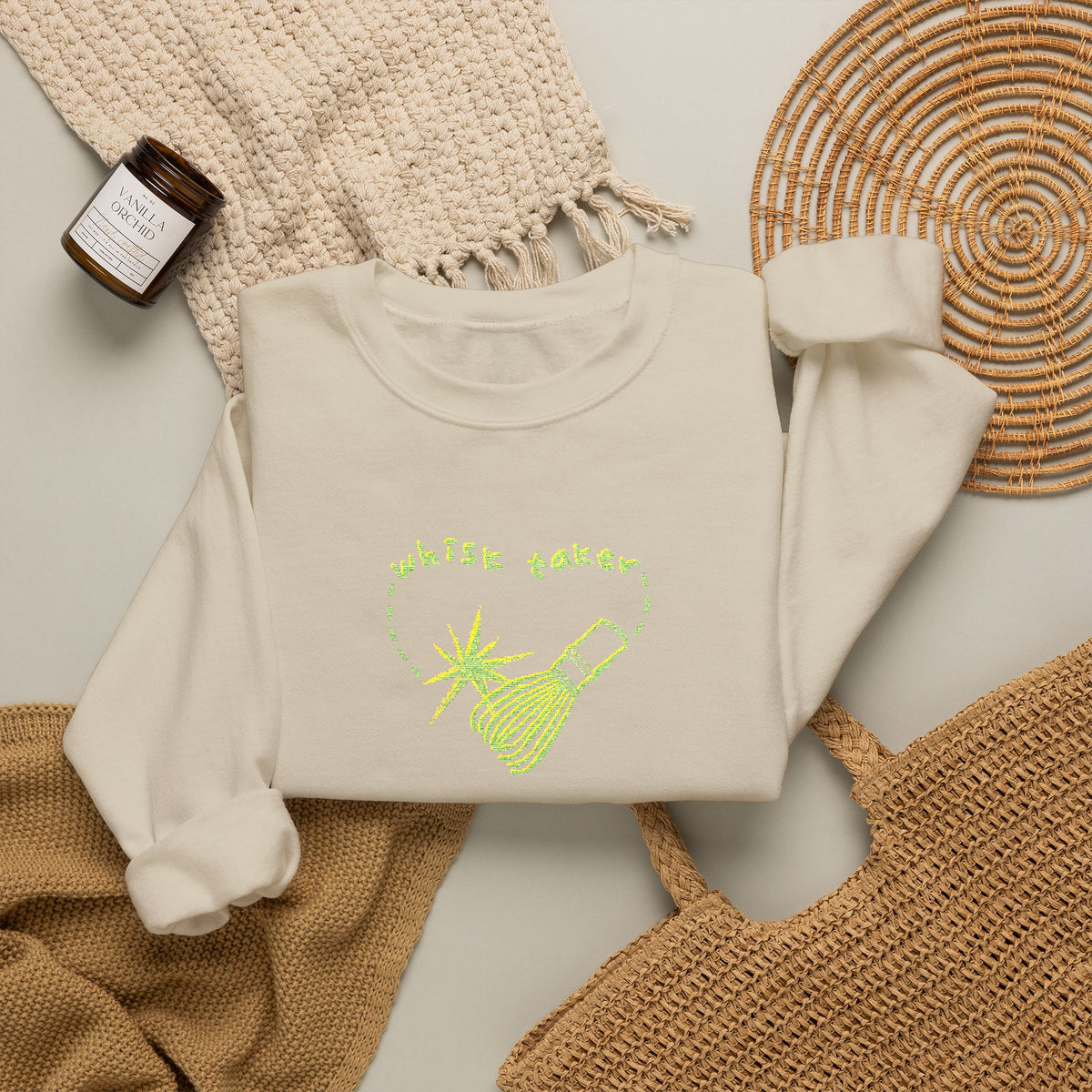 Yummy Tummy Whisk Taker Matcha Crewneck Sweatshirt — 14 Colors, S-5XL