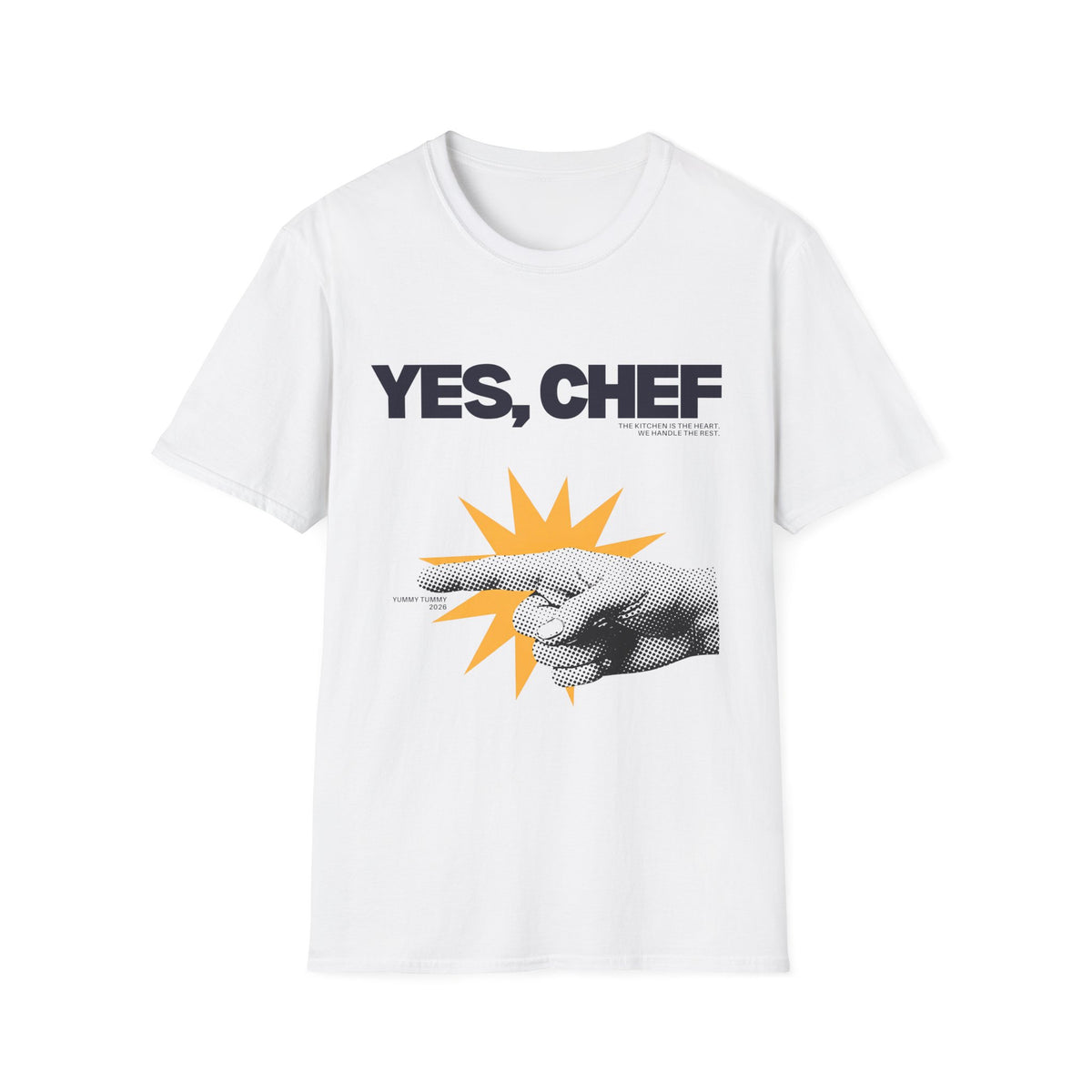 Yummy Tummy Yes Chef Graphic T-Shirt — Multi-color, S-XL