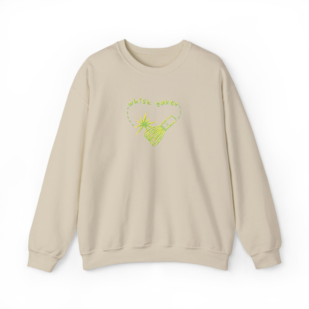 Yummy Tummy Whisk Taker Matcha Crewneck Sweatshirt — 14 Colors, S-5XL