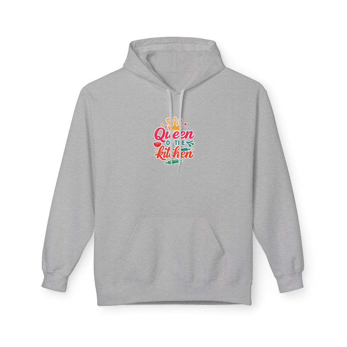 Kitchen Queen Hoodie — "Queen of the Kitchen" Colorful Crown Graphic