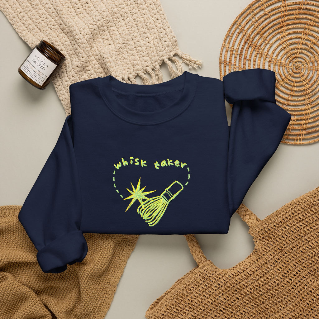 Yummy Tummy Whisk Taker Matcha Crewneck Sweatshirt — 14 Colors, S-5XL