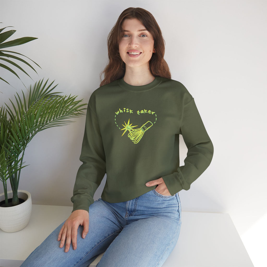 Yummy Tummy Whisk Taker Matcha Crewneck Sweatshirt — 14 Colors, S-5XL