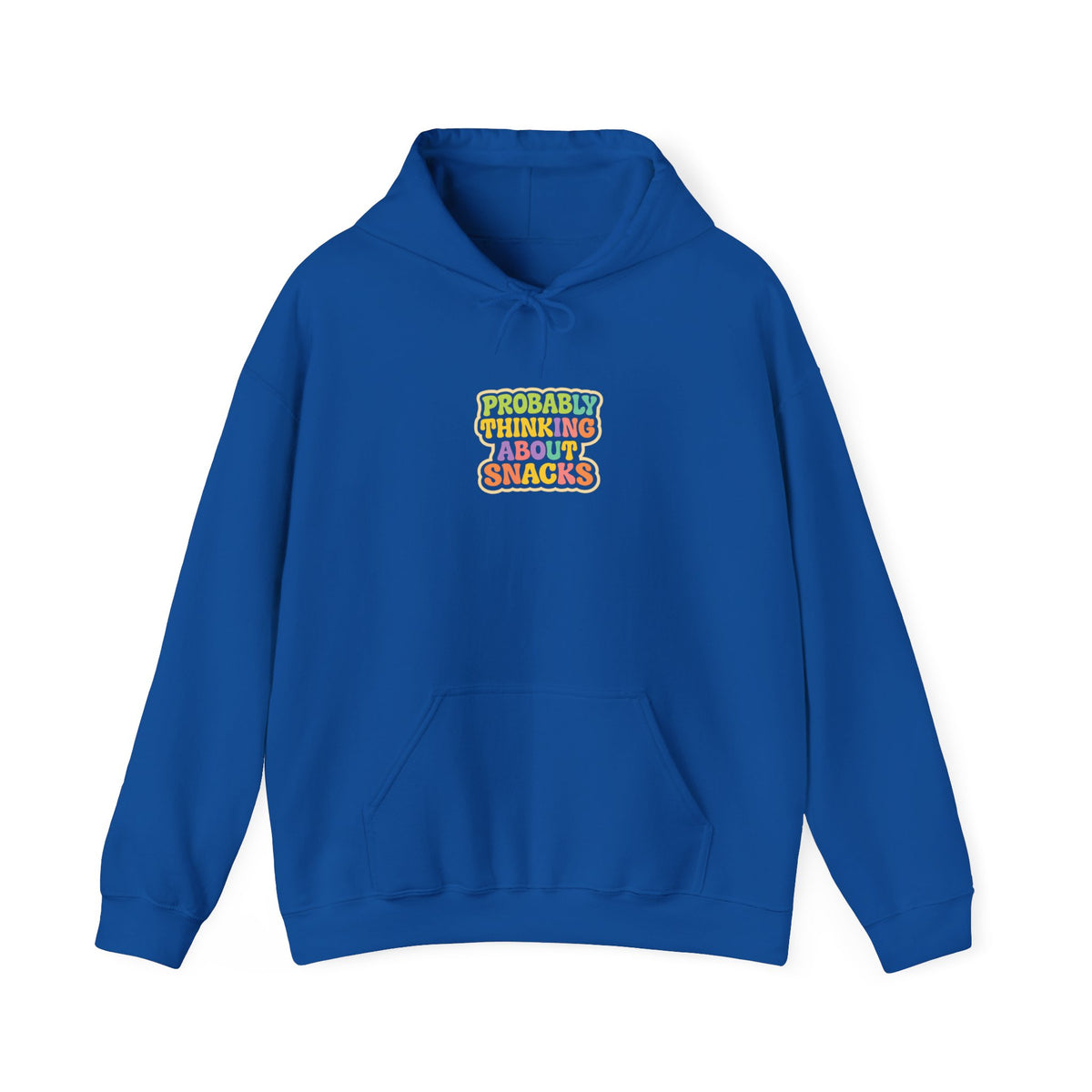 Funny 'Probably Thinking About Snacks' Hoodie – Cute Retro Snack Lover Sweatshirt