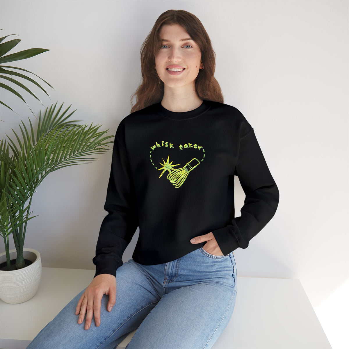 Yummy Tummy Whisk Taker Matcha Crewneck Sweatshirt — 14 Colors, S-5XL