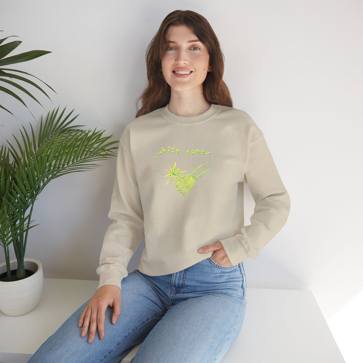 Yummy Tummy Whisk Taker Matcha Crewneck Sweatshirt — 14 Colors, S-5XL