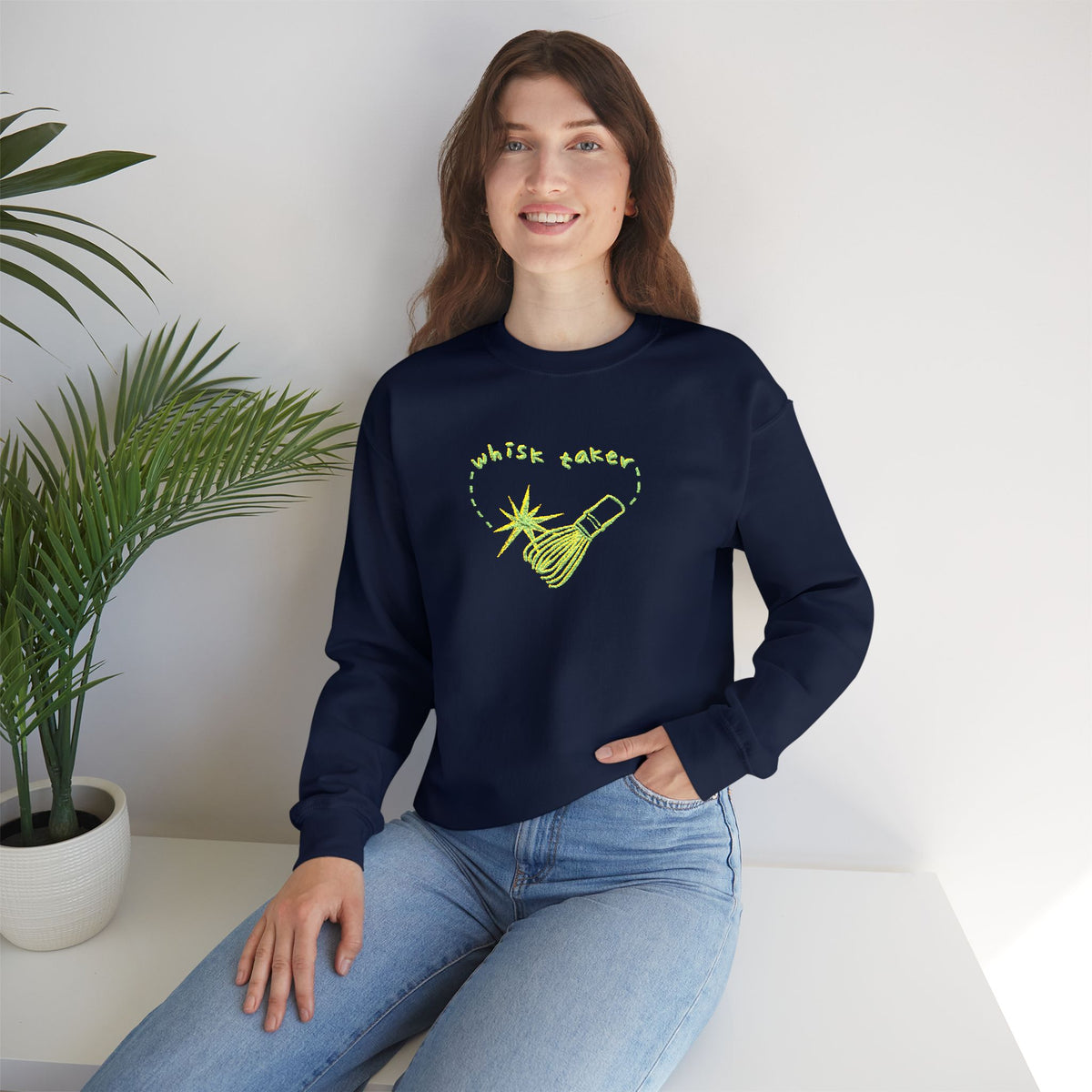 Yummy Tummy Whisk Taker Matcha Crewneck Sweatshirt — 14 Colors, S-5XL