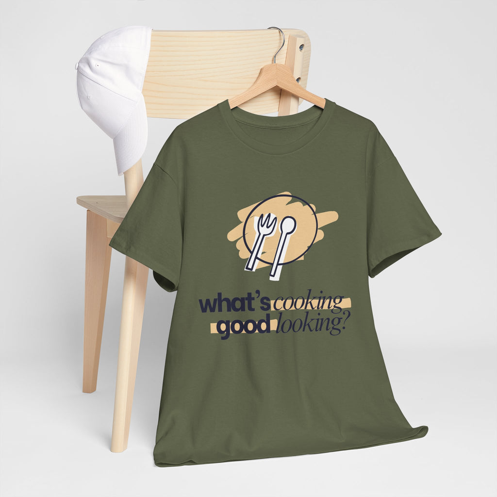 Yummy Tummy What's Cooking Graphic T-Shirt — 10 Colors, S-5XL