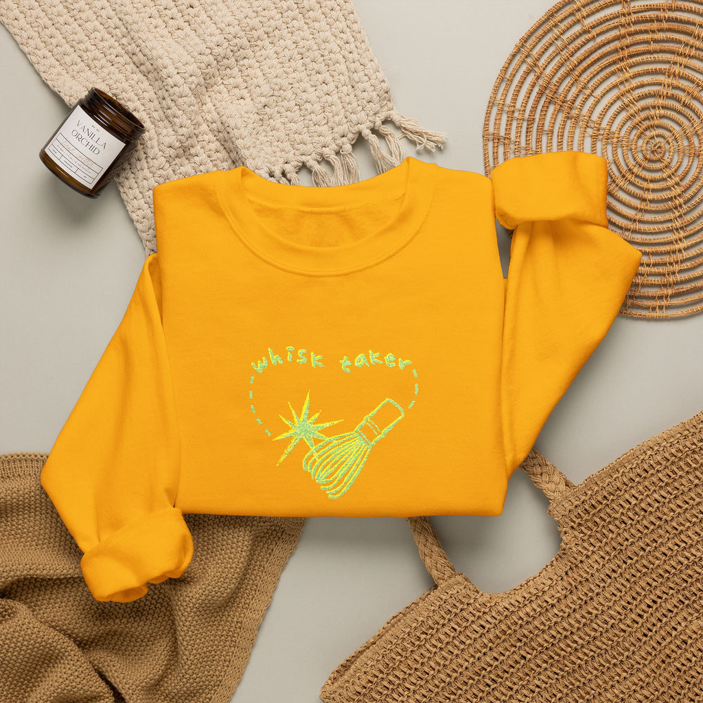 Yummy Tummy Whisk Taker Matcha Crewneck Sweatshirt — 14 Colors, S-5XL