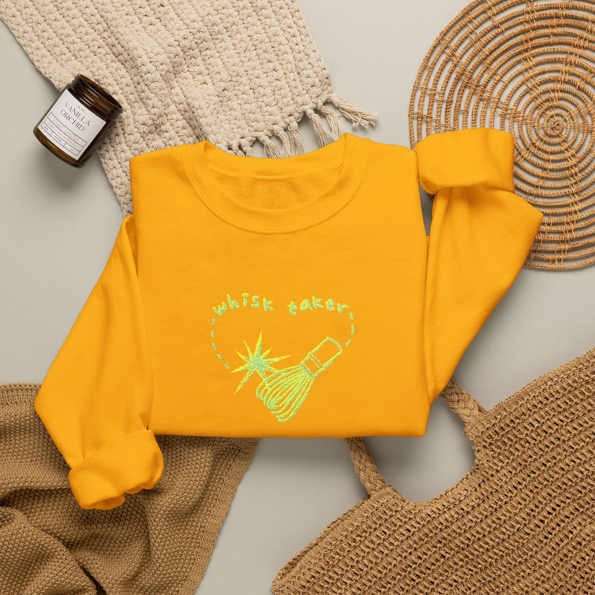 Yummy Tummy Whisk Taker Matcha Crewneck Sweatshirt — 14 Colors, S-5XL