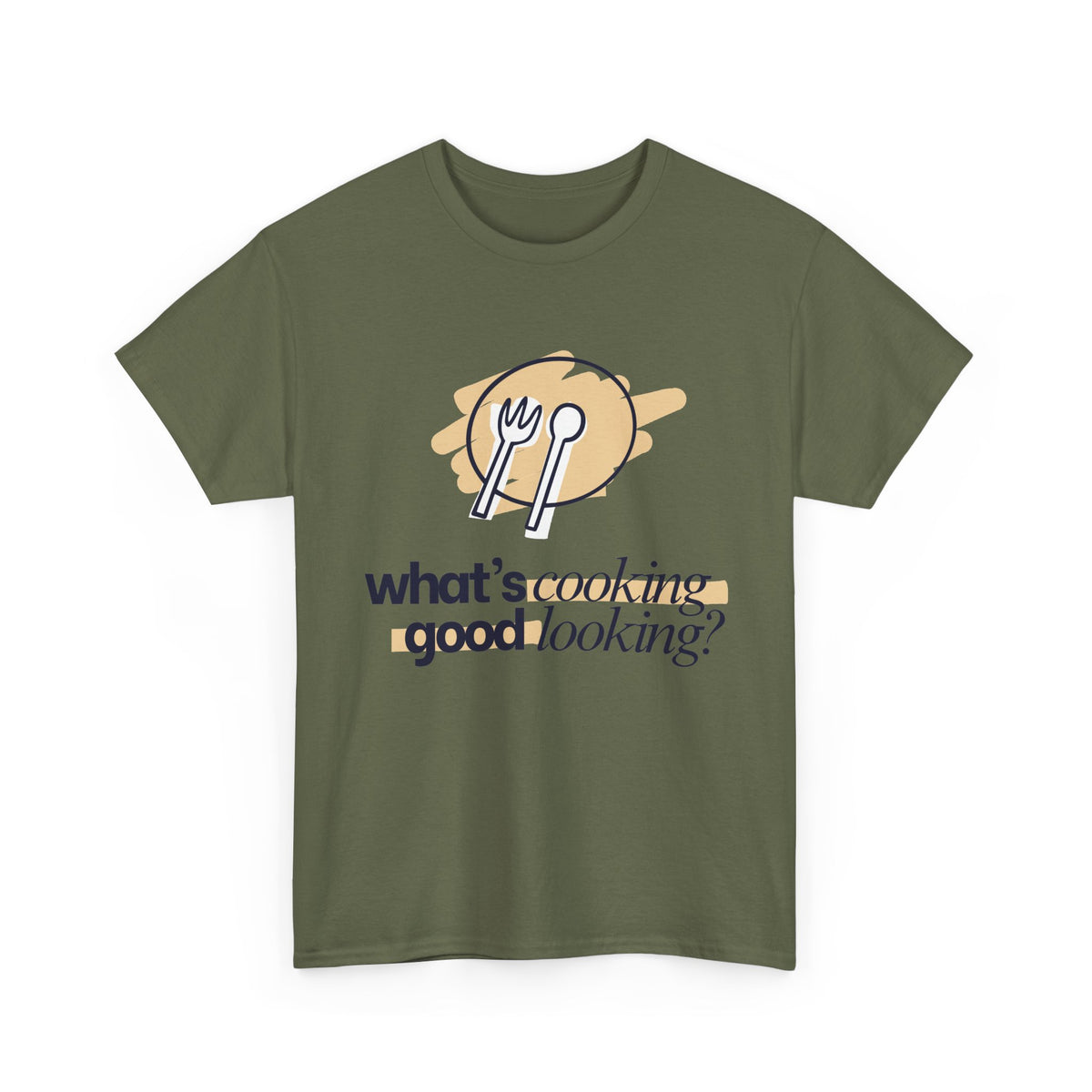 Yummy Tummy What's Cooking Graphic T-Shirt — 10 Colors, S-5XL