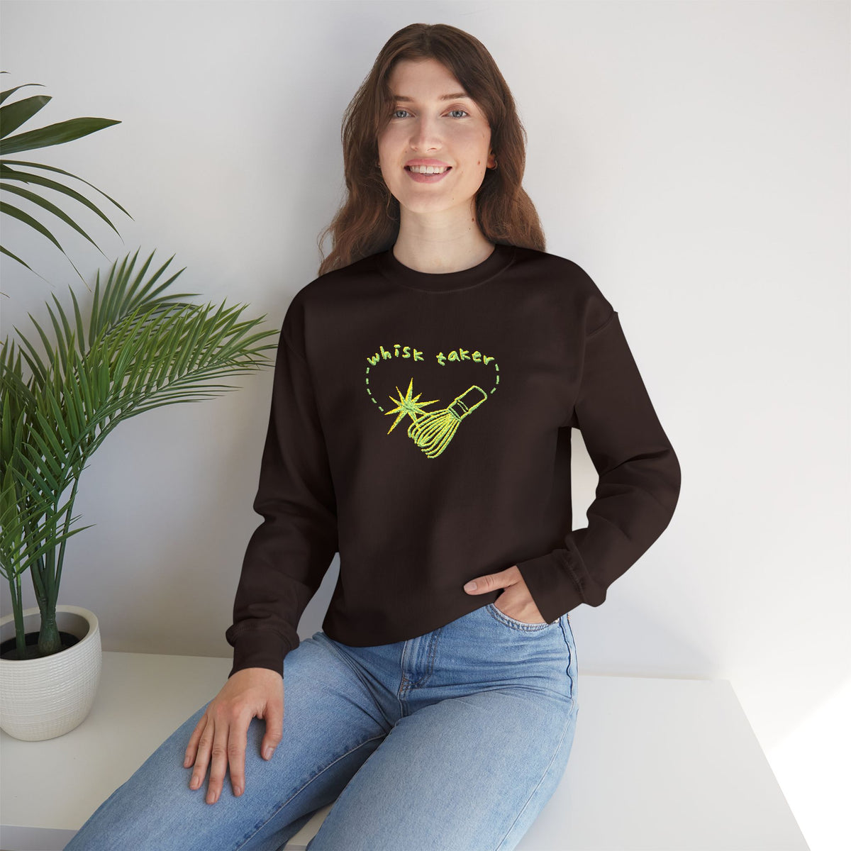 Yummy Tummy Whisk Taker Matcha Crewneck Sweatshirt — 14 Colors, S-5XL