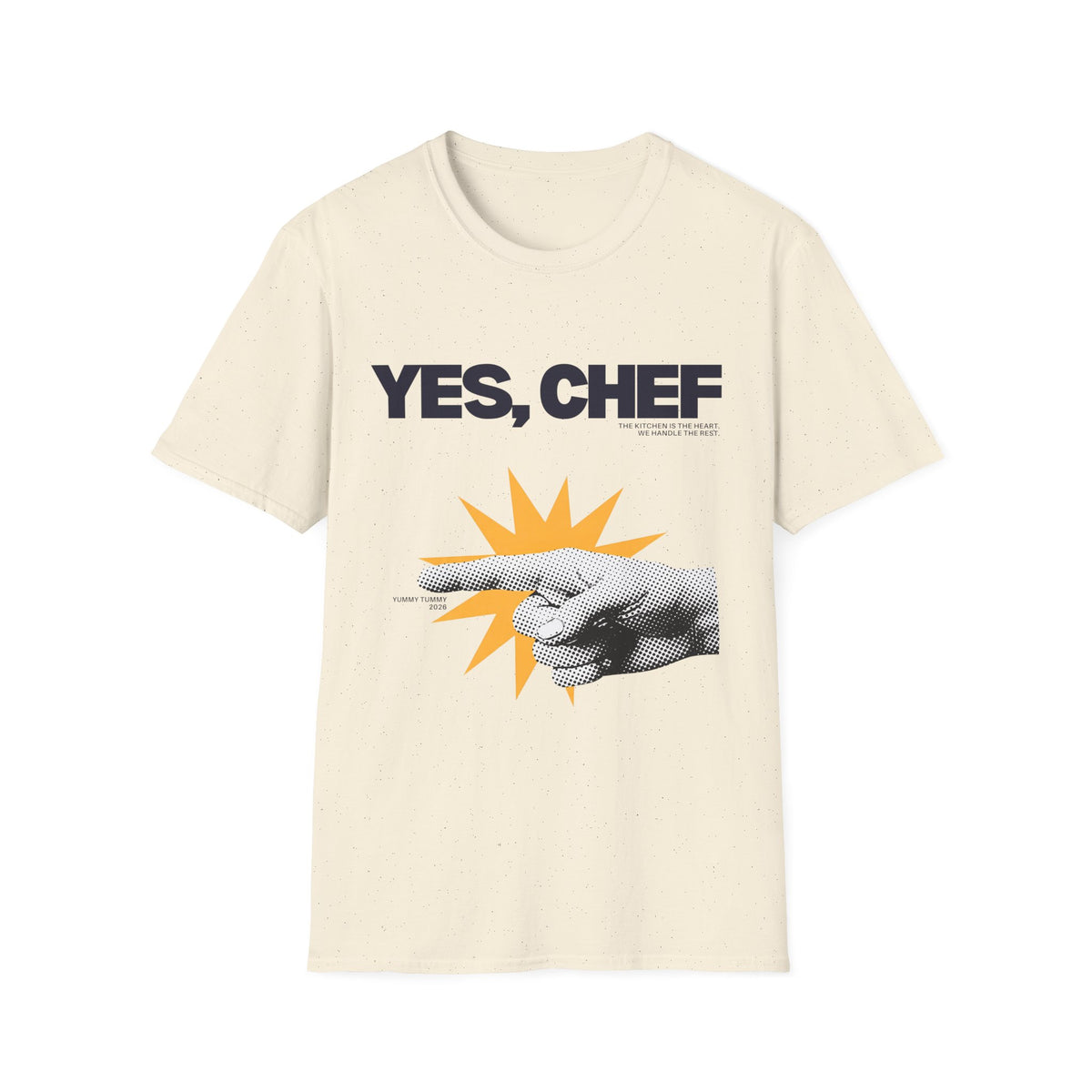 Yummy Tummy Yes Chef Graphic T-Shirt — Multi-color, S-XL