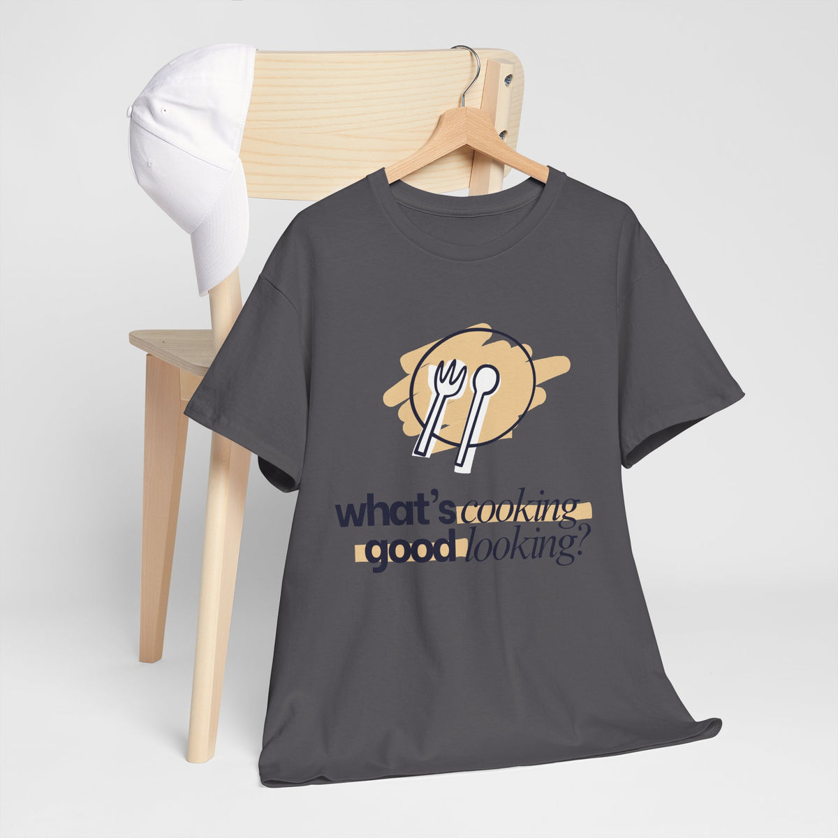 Yummy Tummy What's Cooking Graphic T-Shirt — 10 Colors, S-5XL