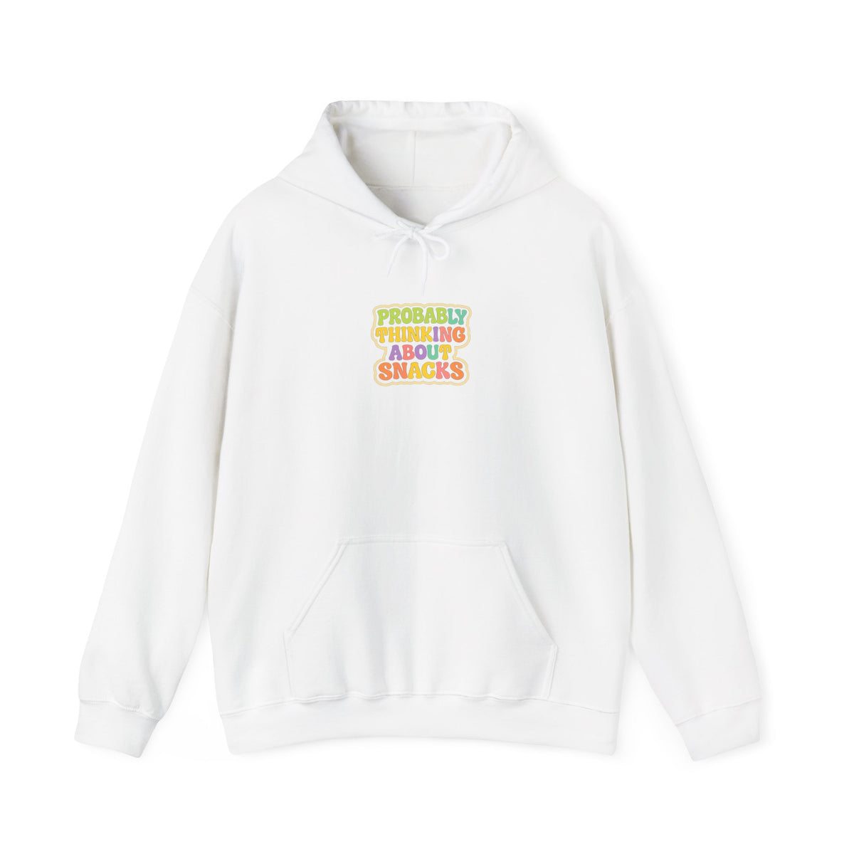 Funny 'Probably Thinking About Snacks' Hoodie – Cute Retro Snack Lover Sweatshirt