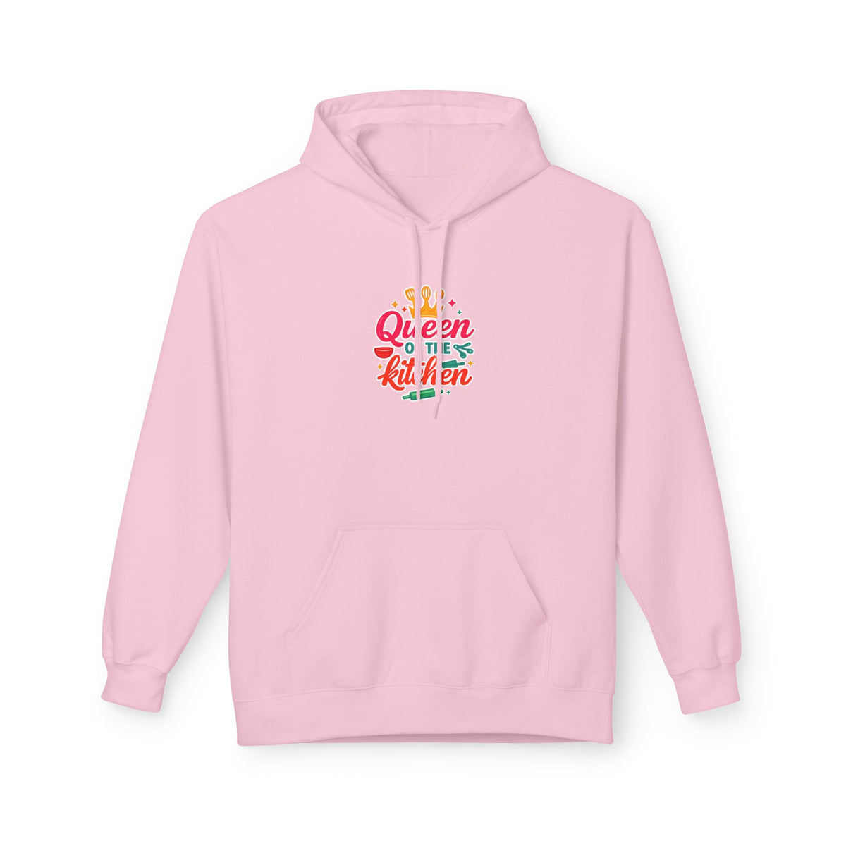 Kitchen Queen Hoodie — "Queen of the Kitchen" Colorful Crown Graphic