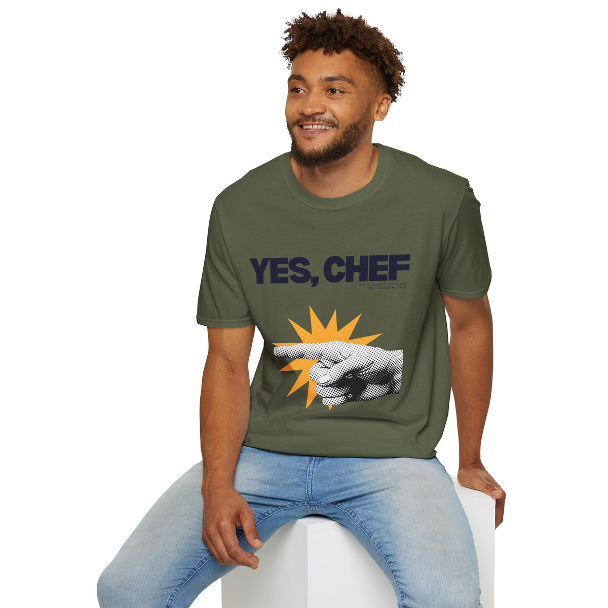 Yummy Tummy Yes Chef Graphic T-Shirt — Multi-color, S-XL