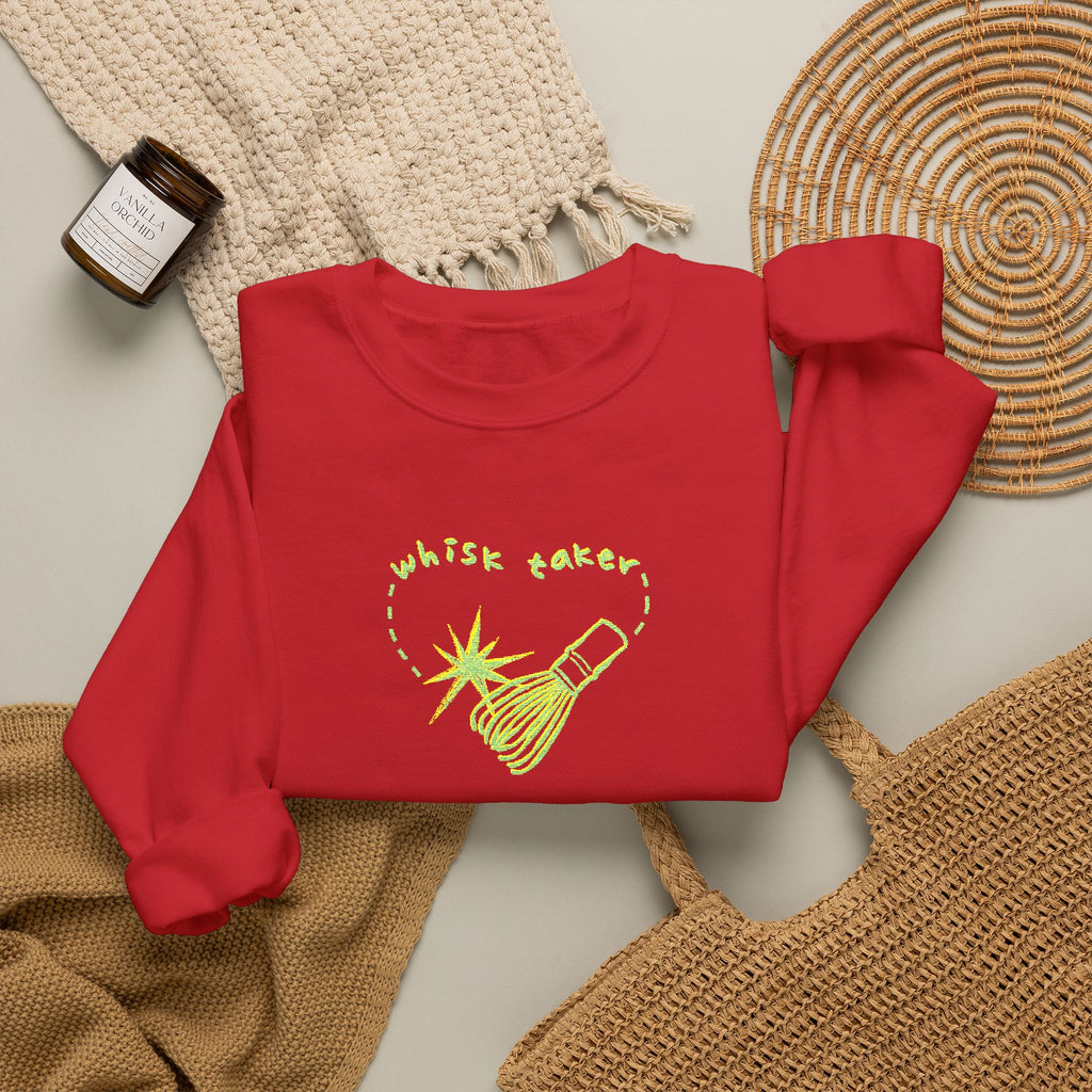 Yummy Tummy Whisk Taker Matcha Crewneck Sweatshirt — 14 Colors, S-5XL