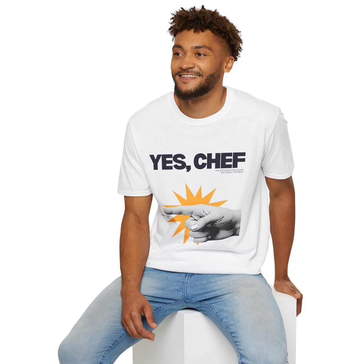 Yummy Tummy Yes Chef Graphic T-Shirt — Multi-color, S-XL