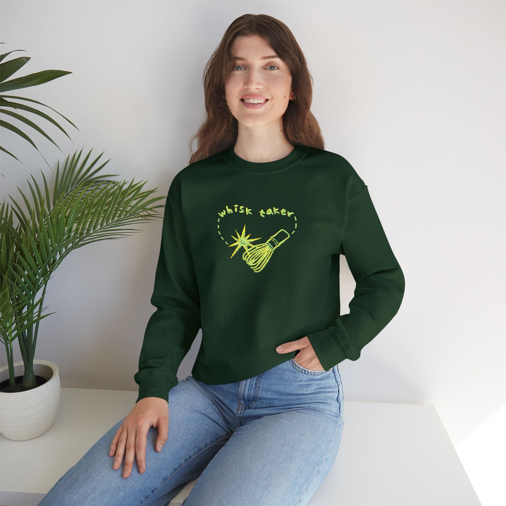 Yummy Tummy Whisk Taker Matcha Crewneck Sweatshirt — 14 Colors, S-5XL