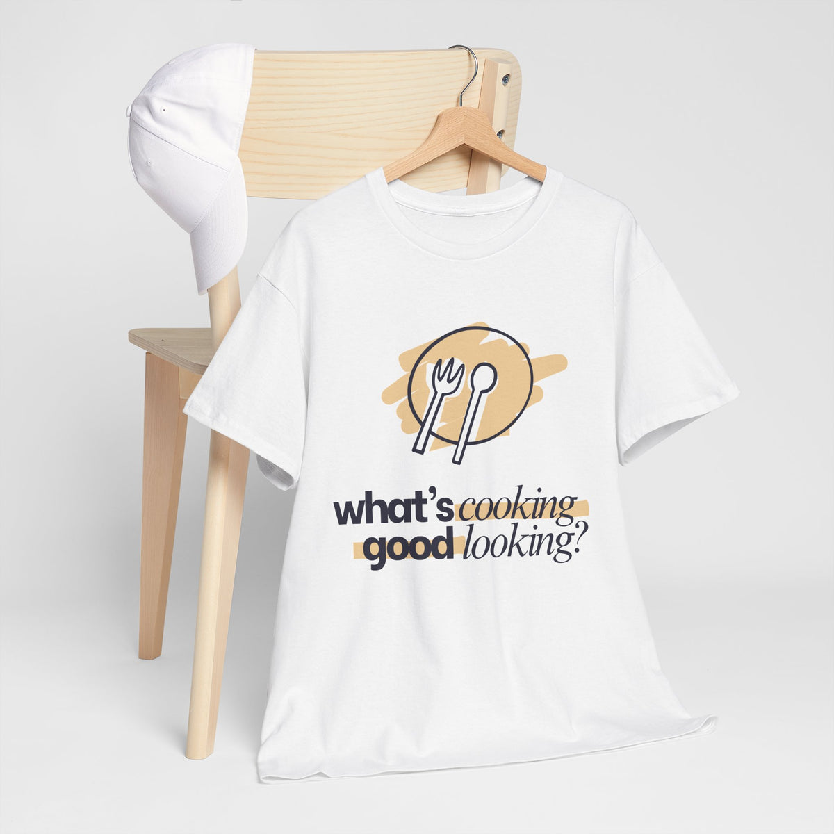 Yummy Tummy What's Cooking Graphic T-Shirt — 10 Colors, S-5XL