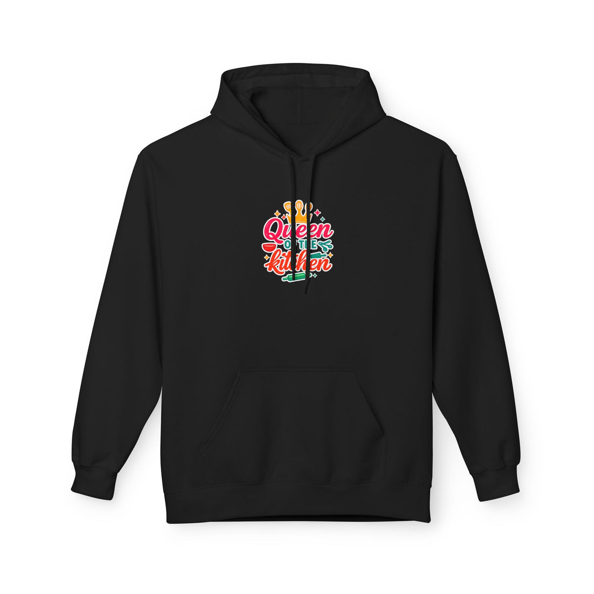 Kitchen Queen Hoodie — "Queen of the Kitchen" Colorful Crown Graphic