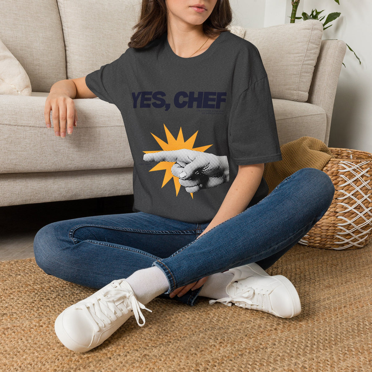Yummy Tummy Yes Chef Graphic T-Shirt — Multi-color, S-XL