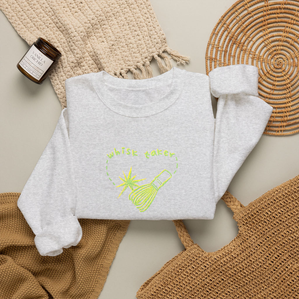 Yummy Tummy Whisk Taker Matcha Crewneck Sweatshirt — 14 Colors, S-5XL