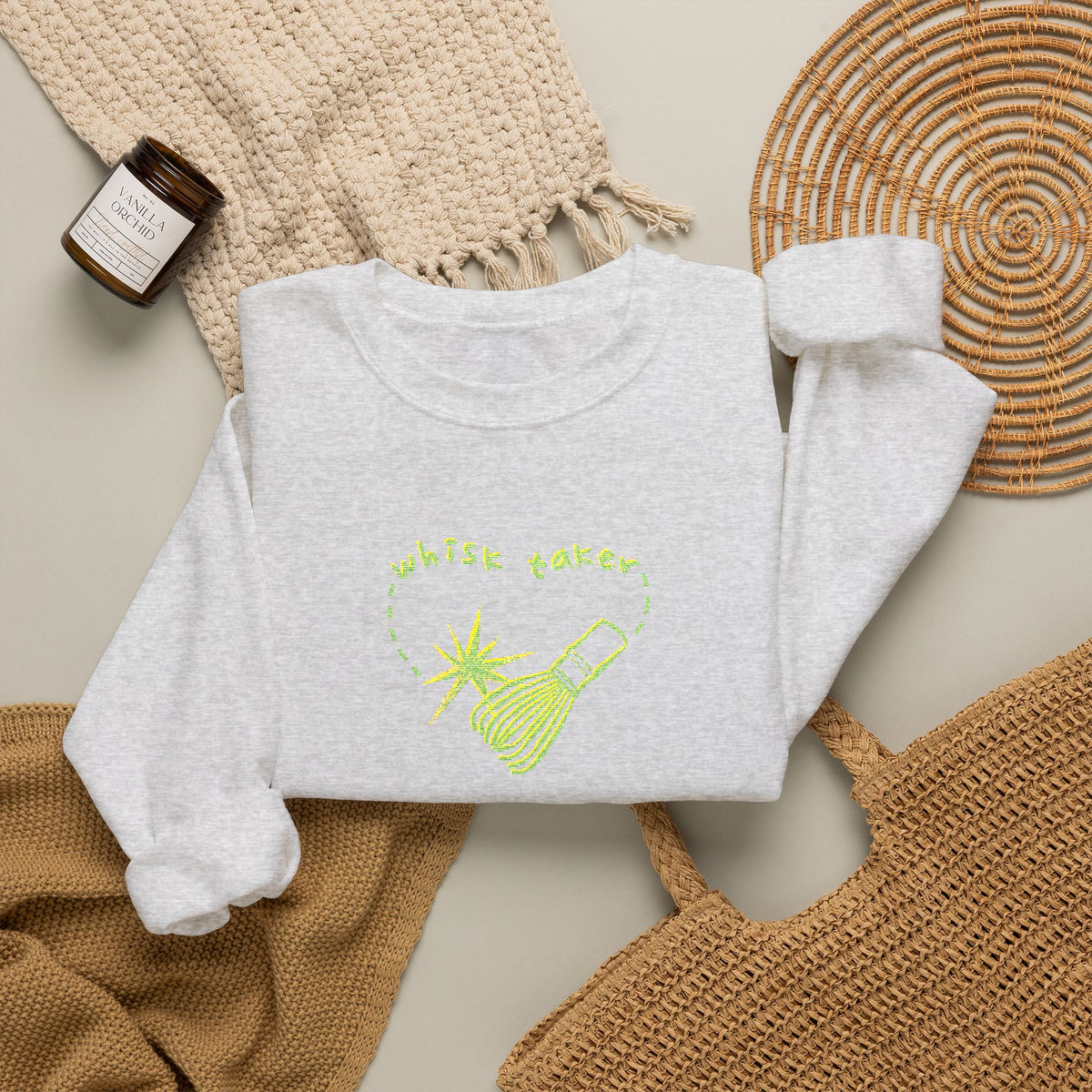 Yummy Tummy Whisk Taker Matcha Crewneck Sweatshirt — 14 Colors, S-5XL