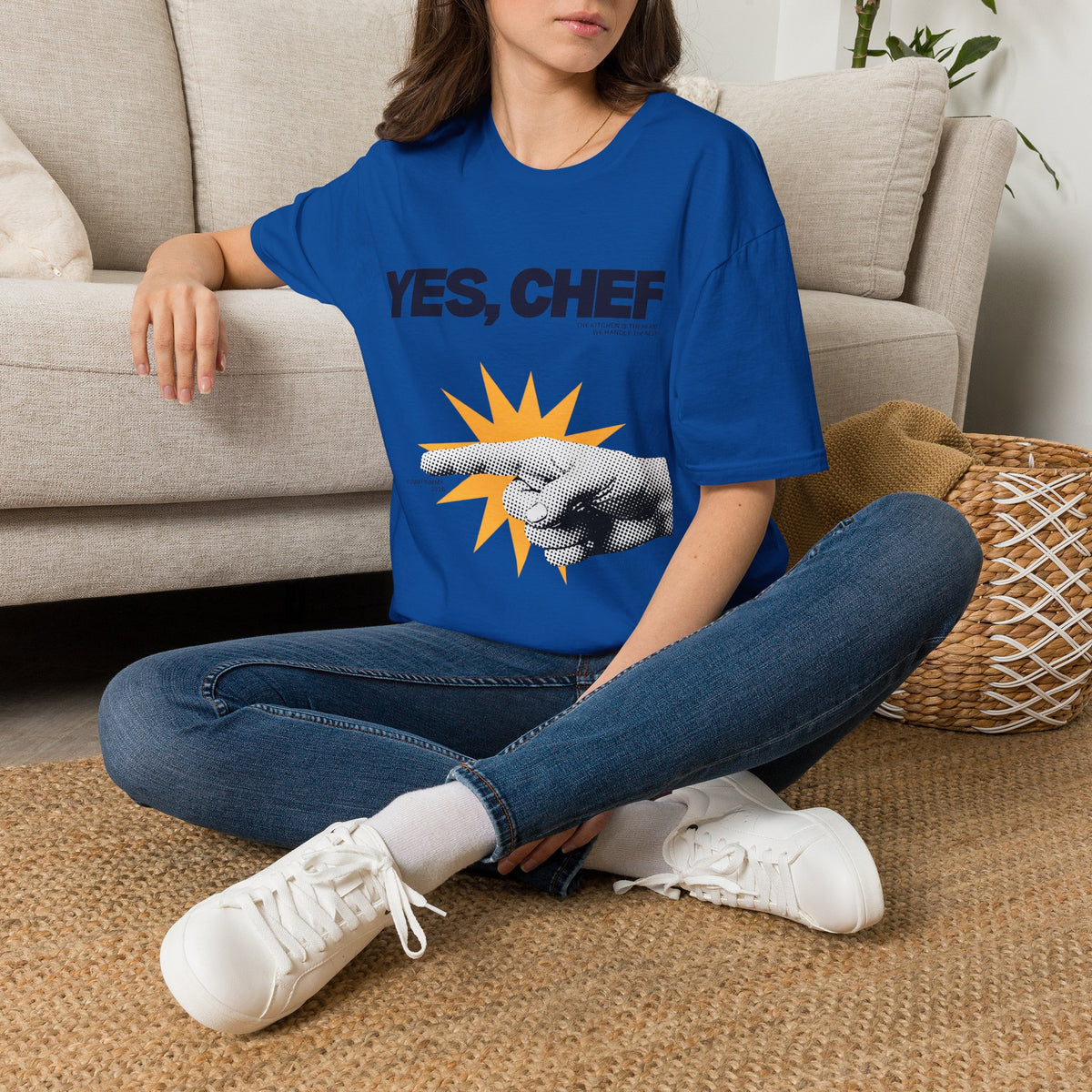 Yummy Tummy Yes Chef Graphic T-Shirt — Multi-color, S-XL