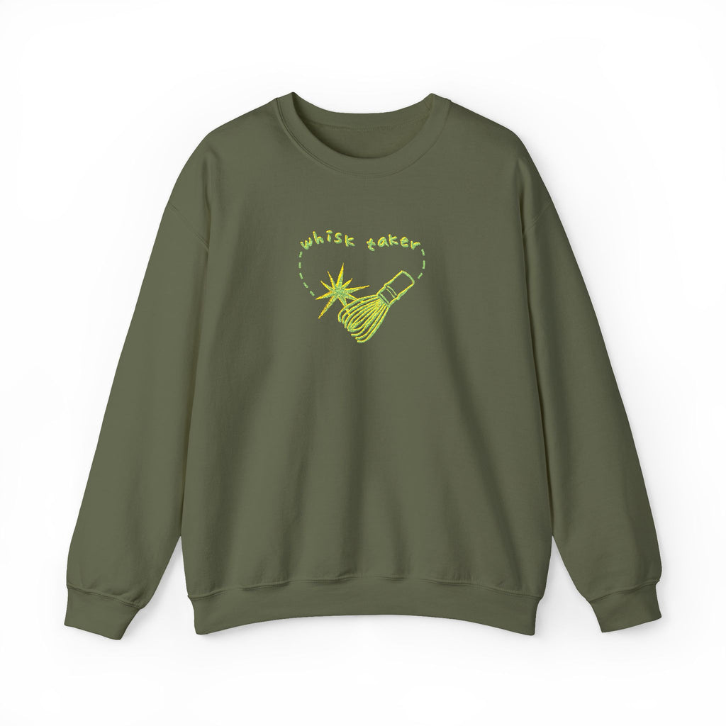Yummy Tummy Whisk Taker Matcha Crewneck Sweatshirt — 14 Colors, S-5XL