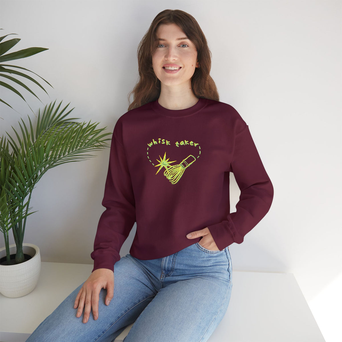 Yummy Tummy Whisk Taker Matcha Crewneck Sweatshirt — 14 Colors, S-5XL