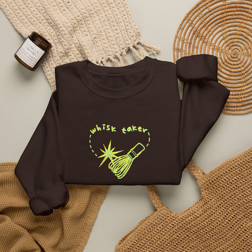 Yummy Tummy Whisk Taker Matcha Crewneck Sweatshirt — 14 Colors, S-5XL