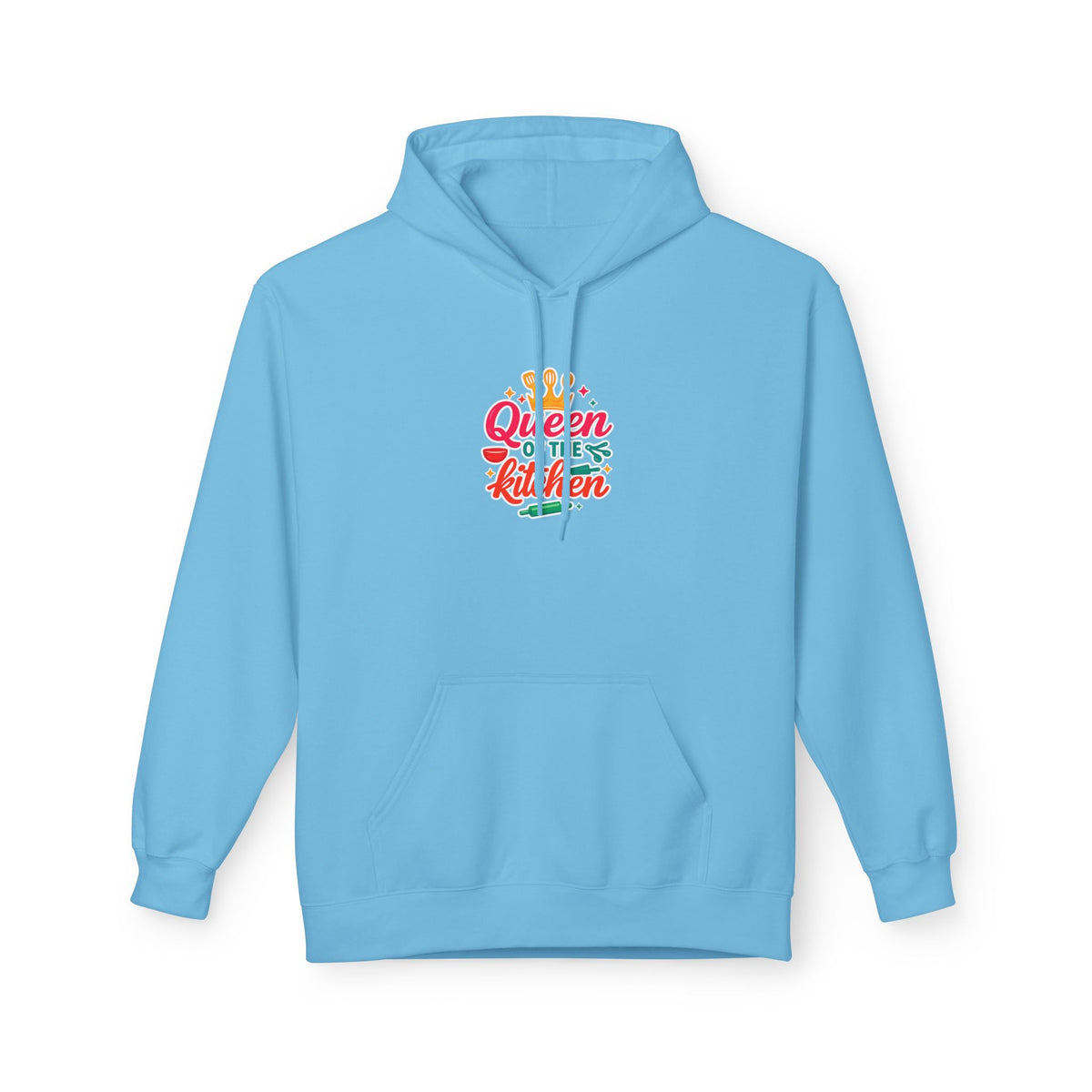 Kitchen Queen Hoodie — "Queen of the Kitchen" Colorful Crown Graphic