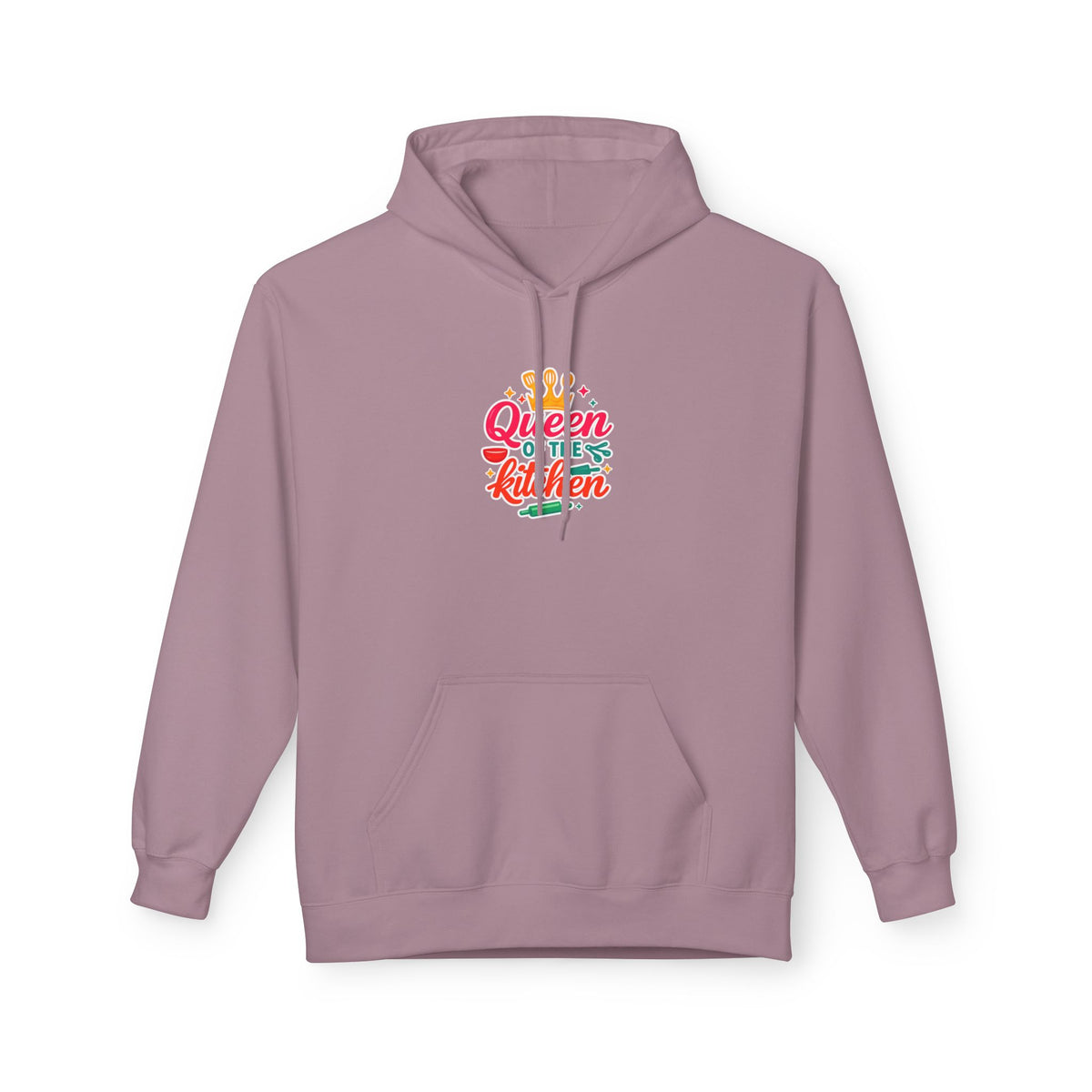 Kitchen Queen Hoodie — "Queen of the Kitchen" Colorful Crown Graphic