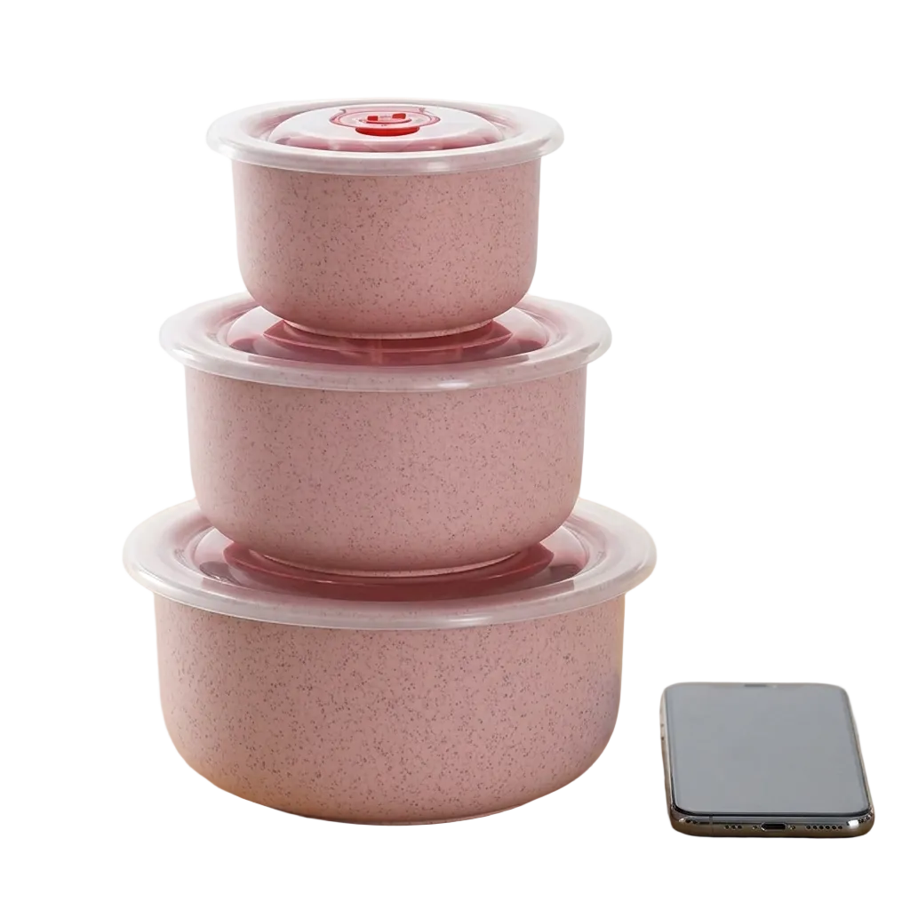 3-Piece Food Storage Container Set – Leak-Resistant Microwave Lids