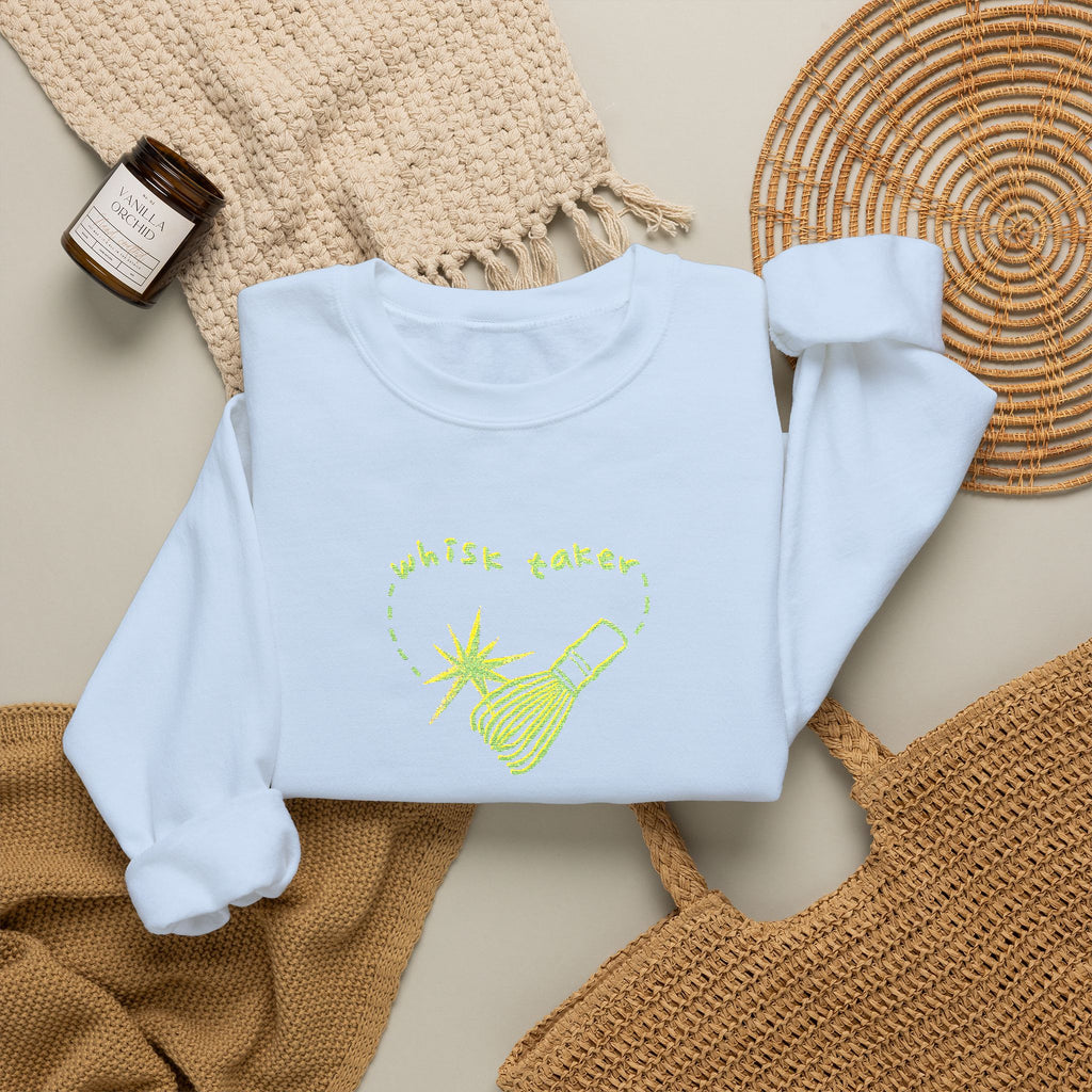 Yummy Tummy Whisk Taker Matcha Crewneck Sweatshirt — 14 Colors, S-5XL