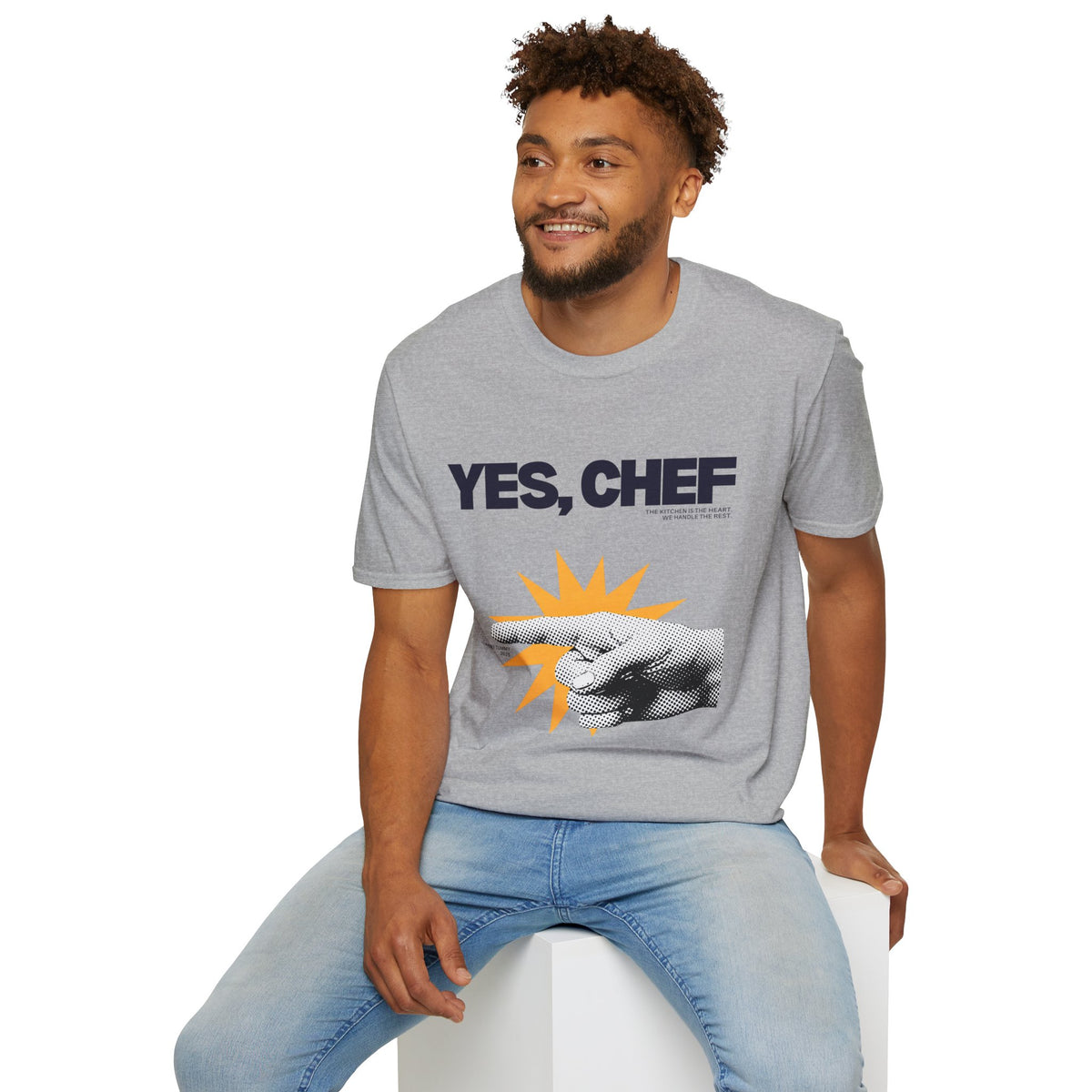 Yummy Tummy Yes Chef Graphic T-Shirt — Multi-color, S-XL