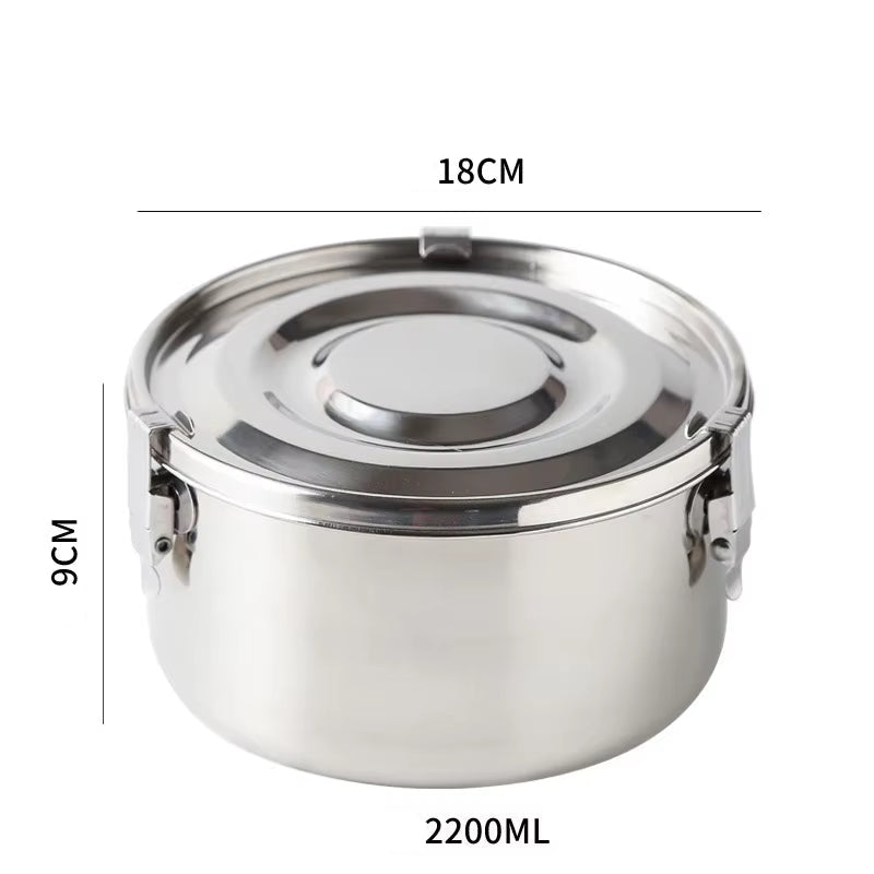 350-3000ML Microwave Lunch Box Food Grade 304 Stainless Steel Anti-Leak Bento Box Strong Tightness Picnic Box for Fruits Snacks