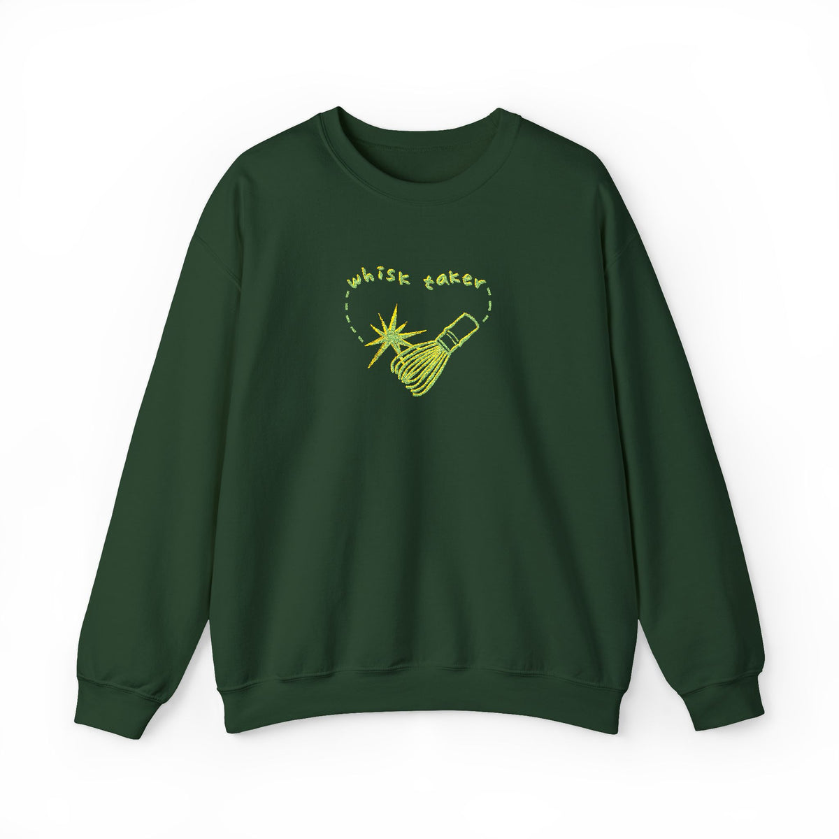 Yummy Tummy Whisk Taker Matcha Crewneck Sweatshirt — 14 Colors, S-5XL