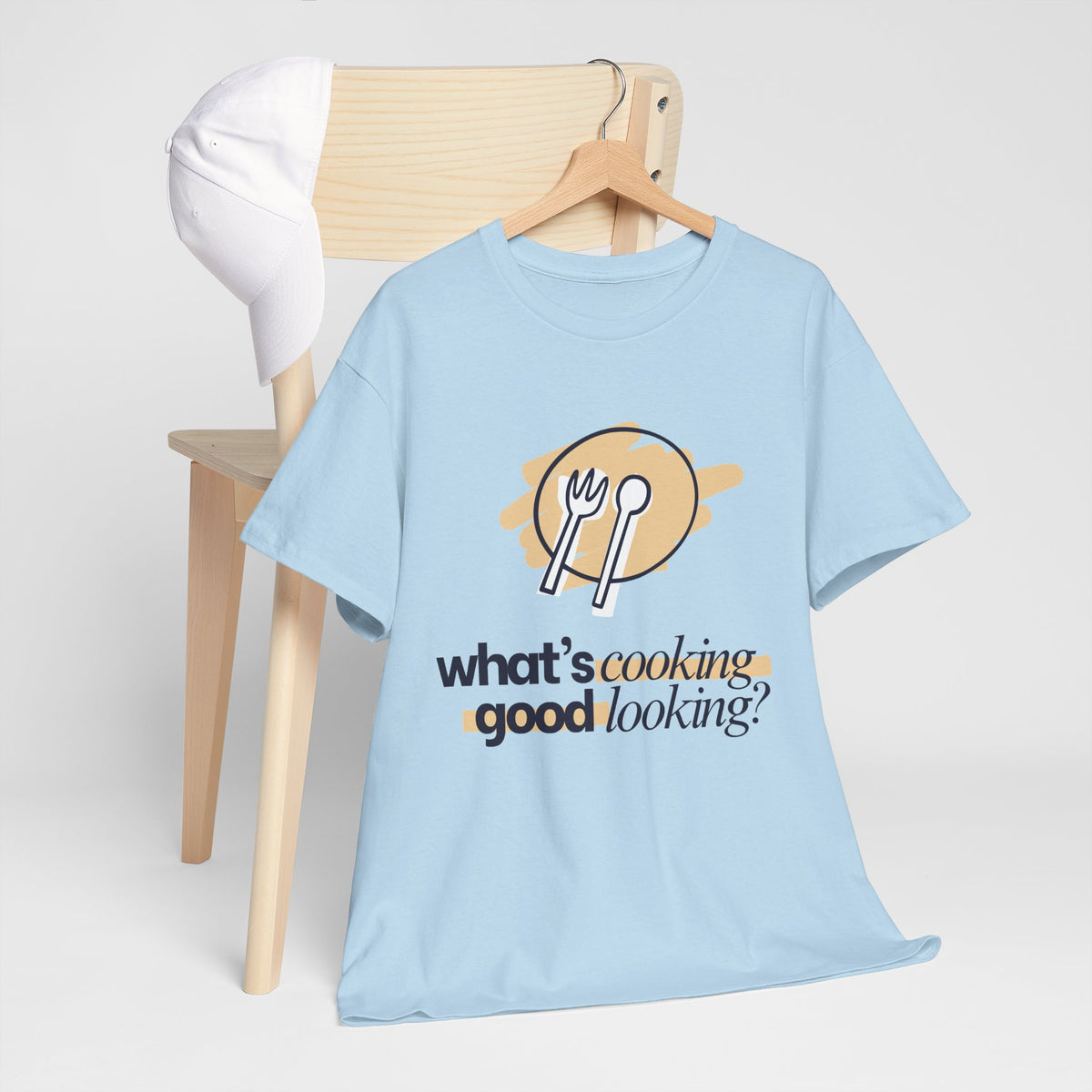 Yummy Tummy What's Cooking Graphic T-Shirt — 10 Colors, S-5XL