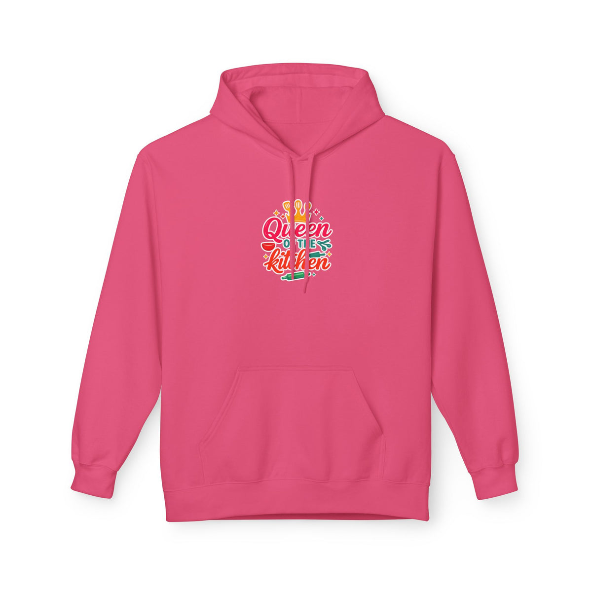 Kitchen Queen Hoodie — "Queen of the Kitchen" Colorful Crown Graphic