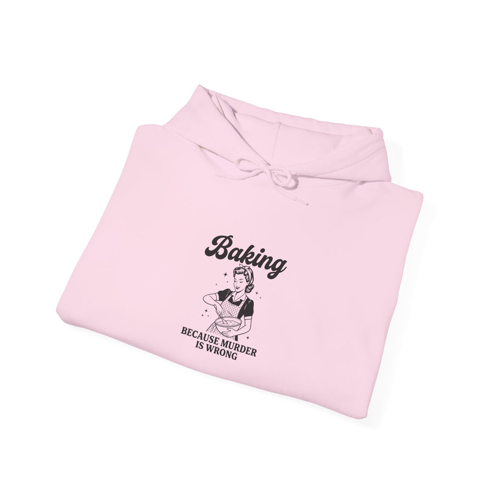 Hoodie — "Baking Because Miracle Is Strong" Retro Baker Graphic Sweatshirt