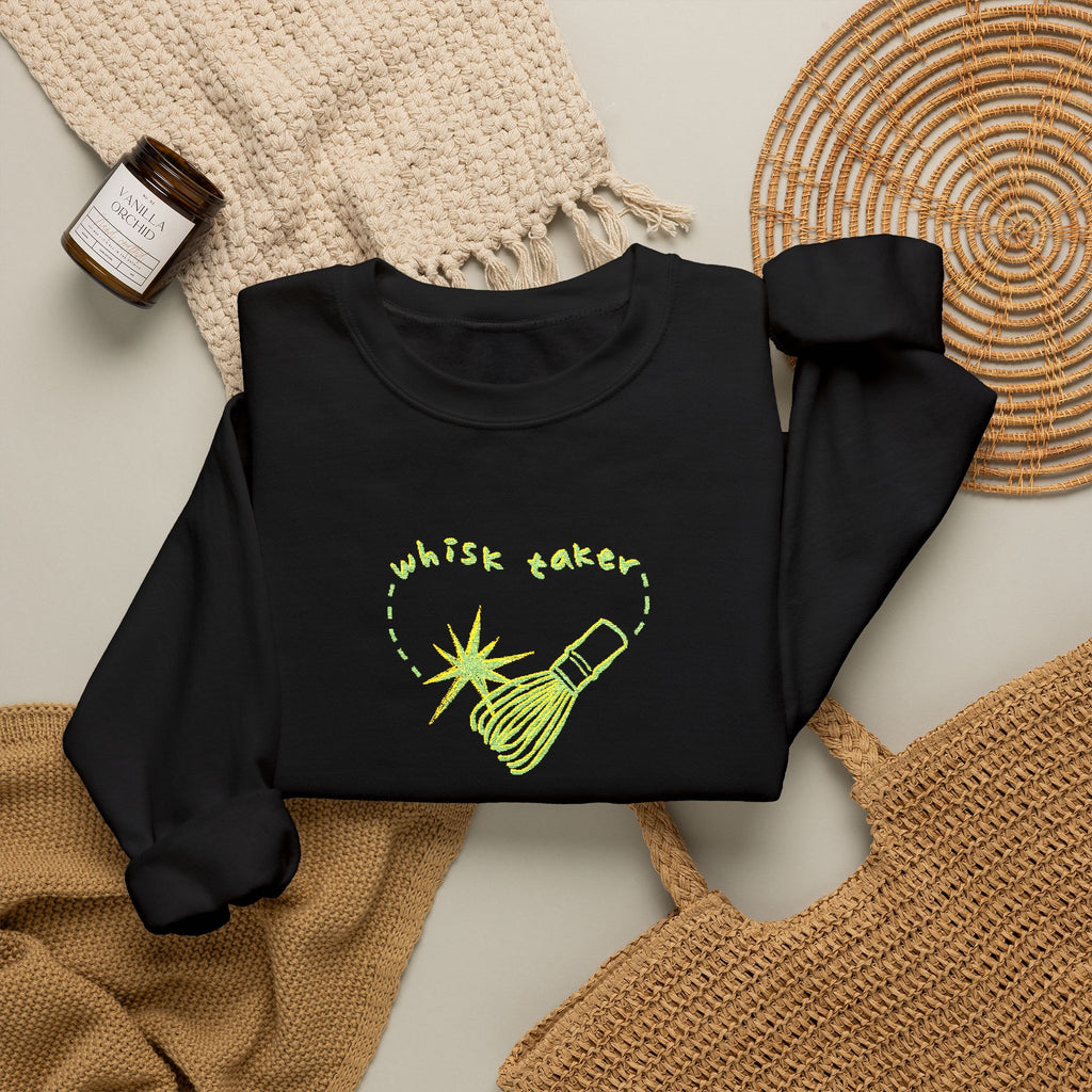 Yummy Tummy Whisk Taker Matcha Crewneck Sweatshirt — 14 Colors, S-5XL