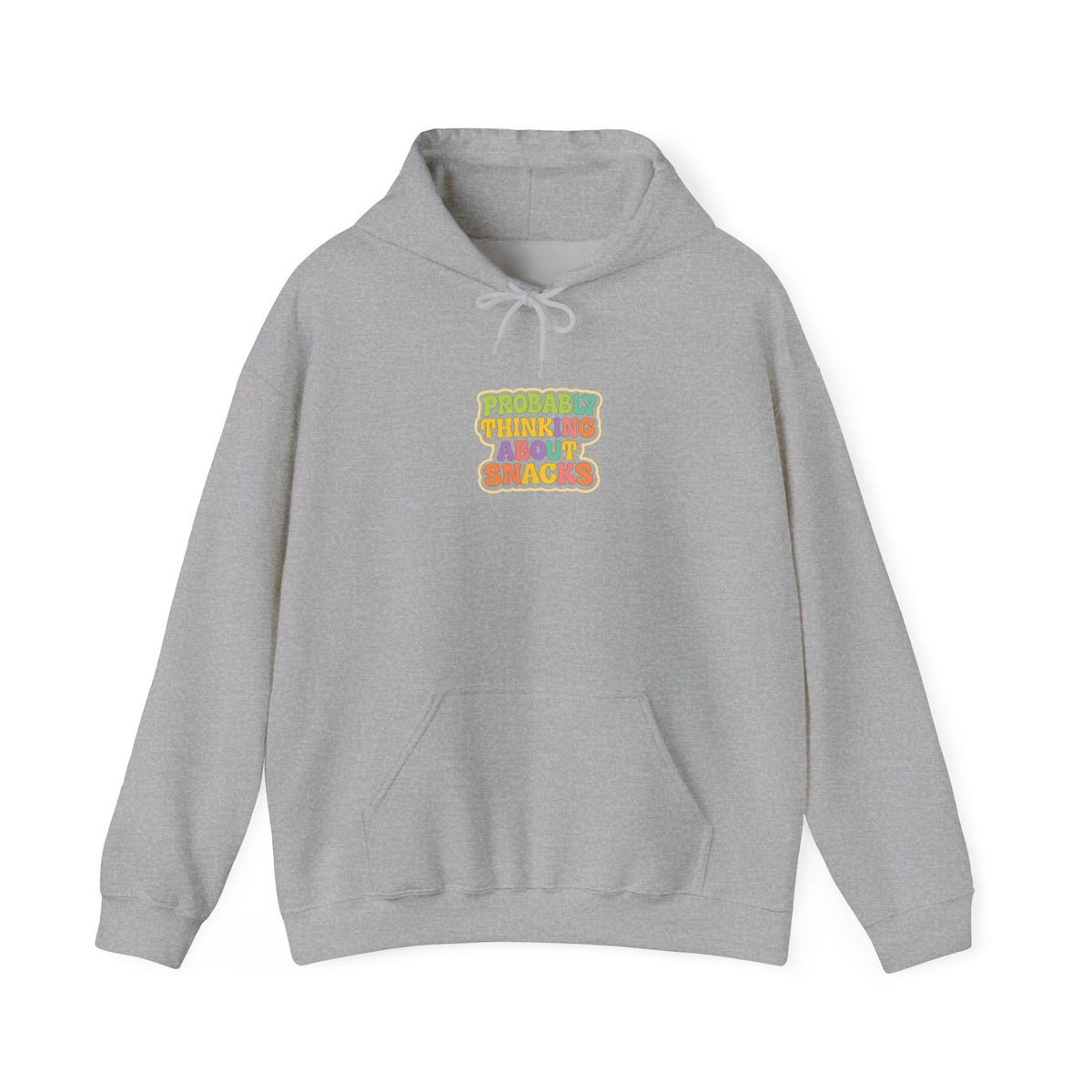 Funny 'Probably Thinking About Snacks' Hoodie – Cute Retro Snack Lover Sweatshirt